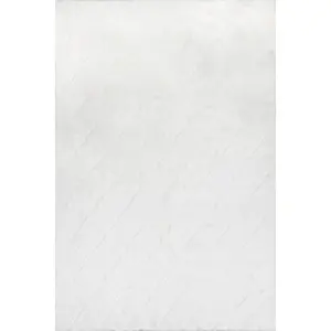 Amy Casual Faux Rabbit Machine Washable Area Rug