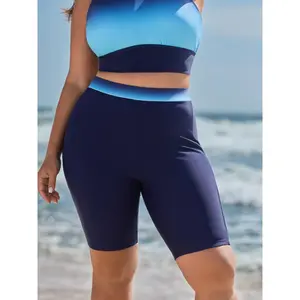 【Tummy Control】BLOOMCHIC Plus Size Color Gradient High-Waisted Swim Bottoms [M-6X] 2026 Summer Vibes Swimweek