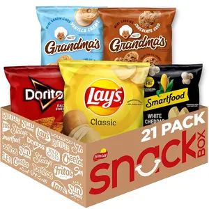 Frito-Lay Chips & Cookies, Smartfood, and Grandma's Variety Pack (Pack of 21) Snack Chocolate