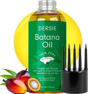 Dersie Batana Oil for Hair Growth: Hair Growth & Nourishment with Massager Applicator – 100% Pure Organic Batana Oil from Honduras, Inspired by Dr Sebi – For Thicker, Longer & Healthier Hair (4 FL OZ)