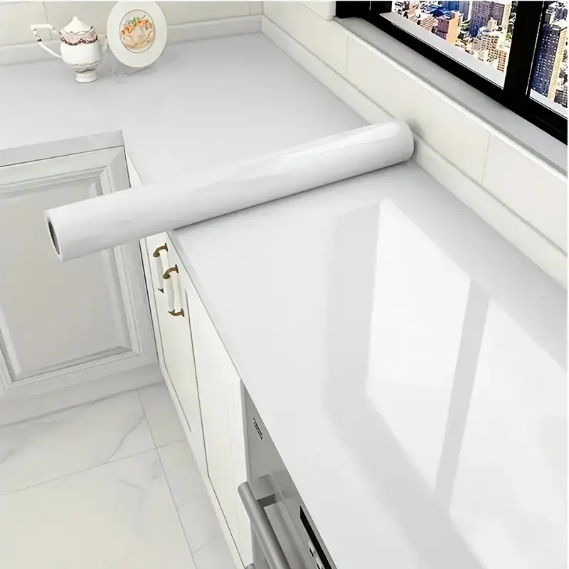 1 roll deluxe glossy solid color self-adhesive wallpaper-easy to install and clean-perfect for countertops, cabinets and living room walls-perfect for home decor, holiday home decor, self-adhesive design, kitchen wall decor, a nice piece of home renovatio