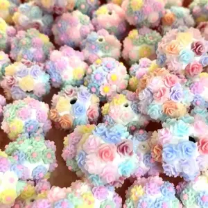 DIY glass Acrylic resin fancy beads accessories set with various shapes available market choose in market