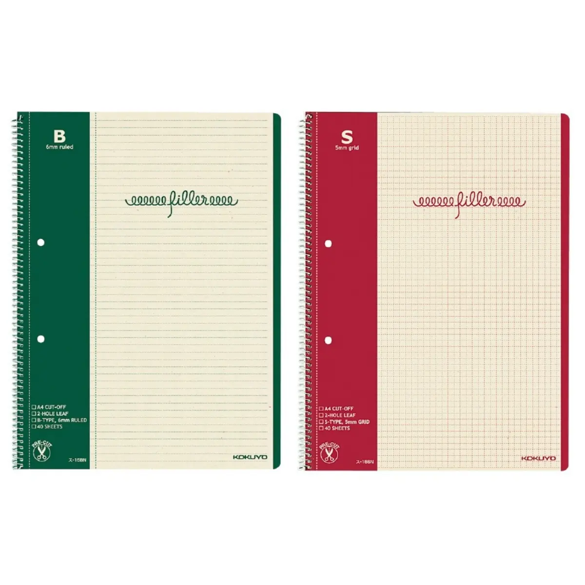 KOKUYO Filler Notebook A4 2-hole Margin 40 sheets