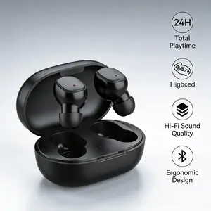 Wireless Earphone, In-ear Design Earphone with Charging Case,  Headphone for Gaming, Sports, Office, Home, Audio