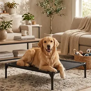 Cama Elevada para Mascotas - Resistente, Cómoda y Duradera,Cama Tipo Hamaca con Tela Oxford - Ideal para Gatos y Perros,Cama Elevada Portátil para Mascotas - Fácil de Limpiar y Montar