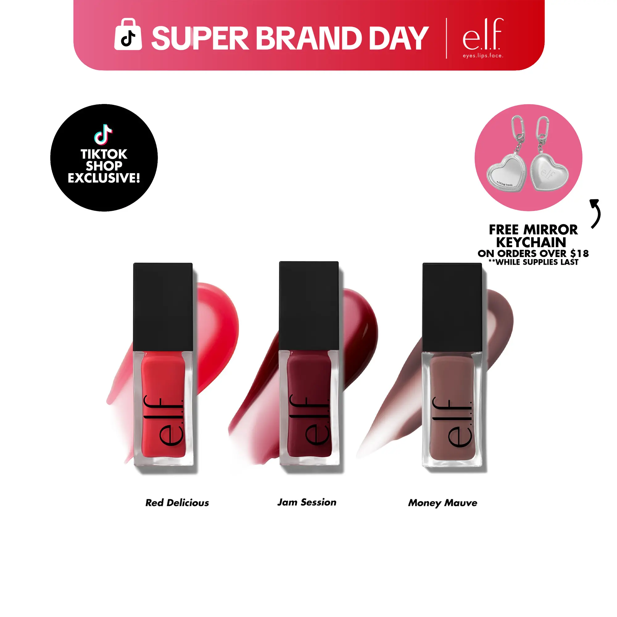 e.l.f. Glow Reviver Lip Oil, Nourishing Lip Oil High-Gloss Finish 0.25 oz (7.6 mL)