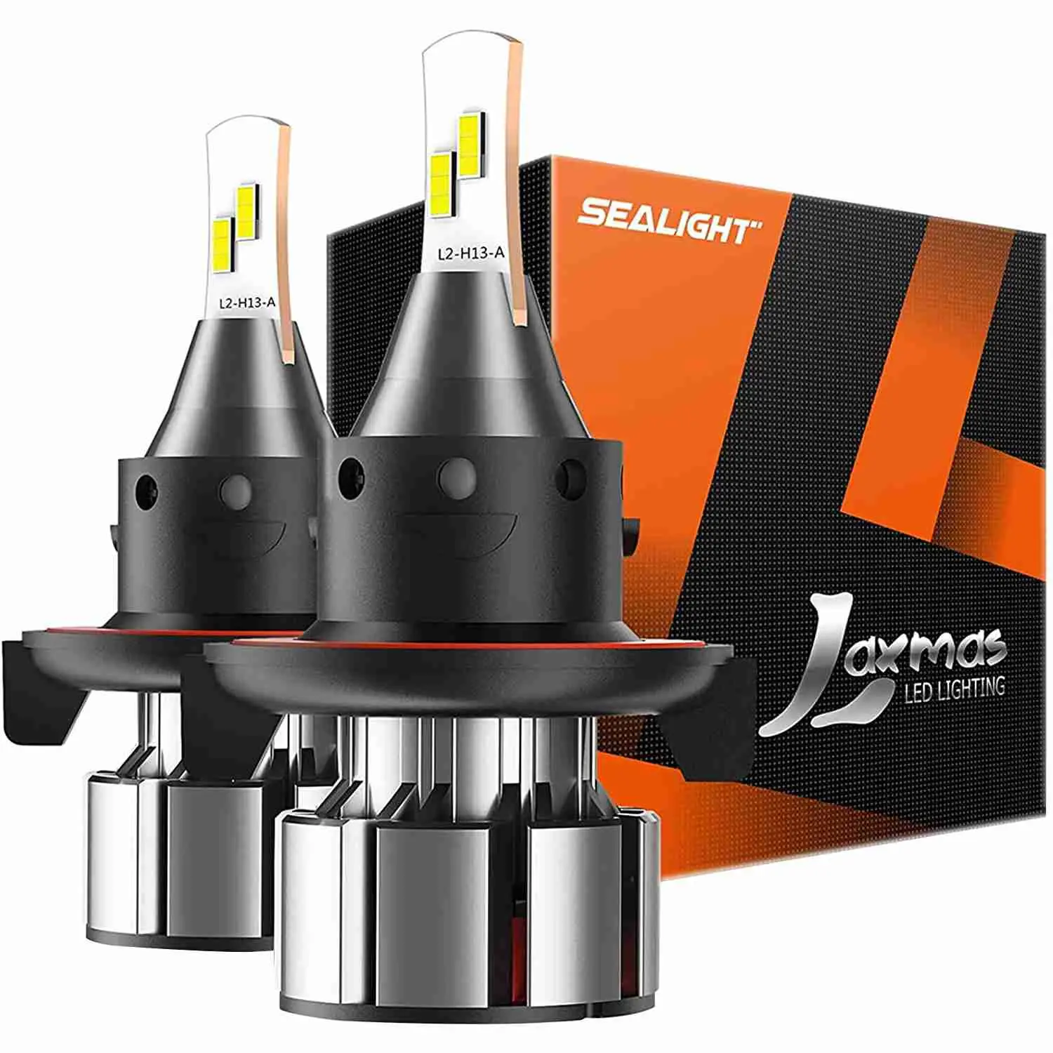 SEALIGHT L2 H13 9008 LED Headlight Bulbs 22W 6000K White IP67 Waterproof 400% Brighter 360-Degree Illumination Plug-and-Play Upgrade Your Vehicle