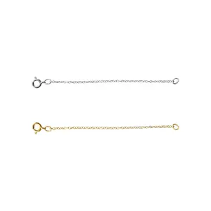 2.5inch 14k White or Yellow Gold Chain Extender