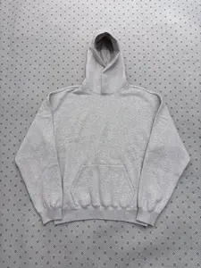 Grey Color Hoodie Streetwear Man Casual Tops Long Sleeve Menswear Soft Fabric Outfits Pullover Sweatshirts