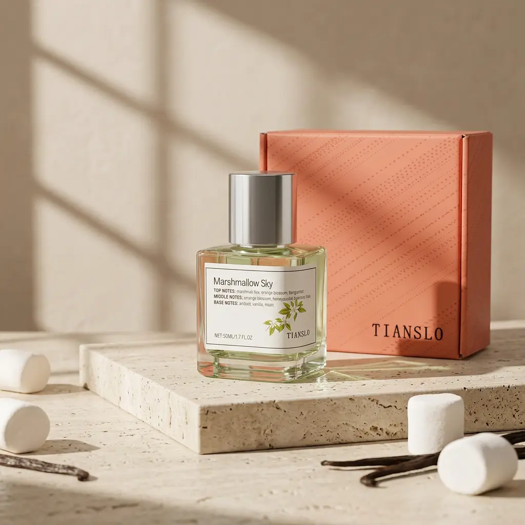 TIANSLO Marshmallow Sky Perfume - Sweet Vanilla & Orange Blossom Gourmand Fragrance, Long Lasting, 50ml/1.7oz scent good curations Floral Long-Lasting affordable luxury