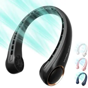 Neck Fan, USB Rechargeable Personal Fan with 3 Speeds Adjustable, Large Air Outlet, 360° Cooling, No Blade Design, No Hair Twisting, Summer Gifts TikTokShopBlackFriday