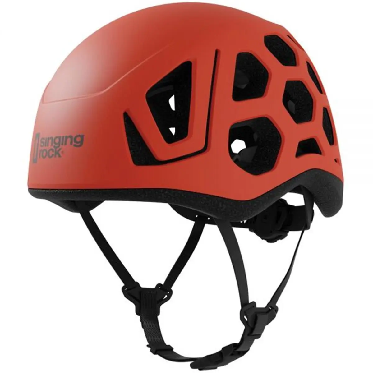 212 MAIN Singing Rock Hex Helmet - Fox Red, Medium (52-58 cm), 1.21 lbs, Ventilated Rock Climbing Gear, Adjustable Dial for Perfect Fit Mountaineering Protective Gear, Dial-Fit