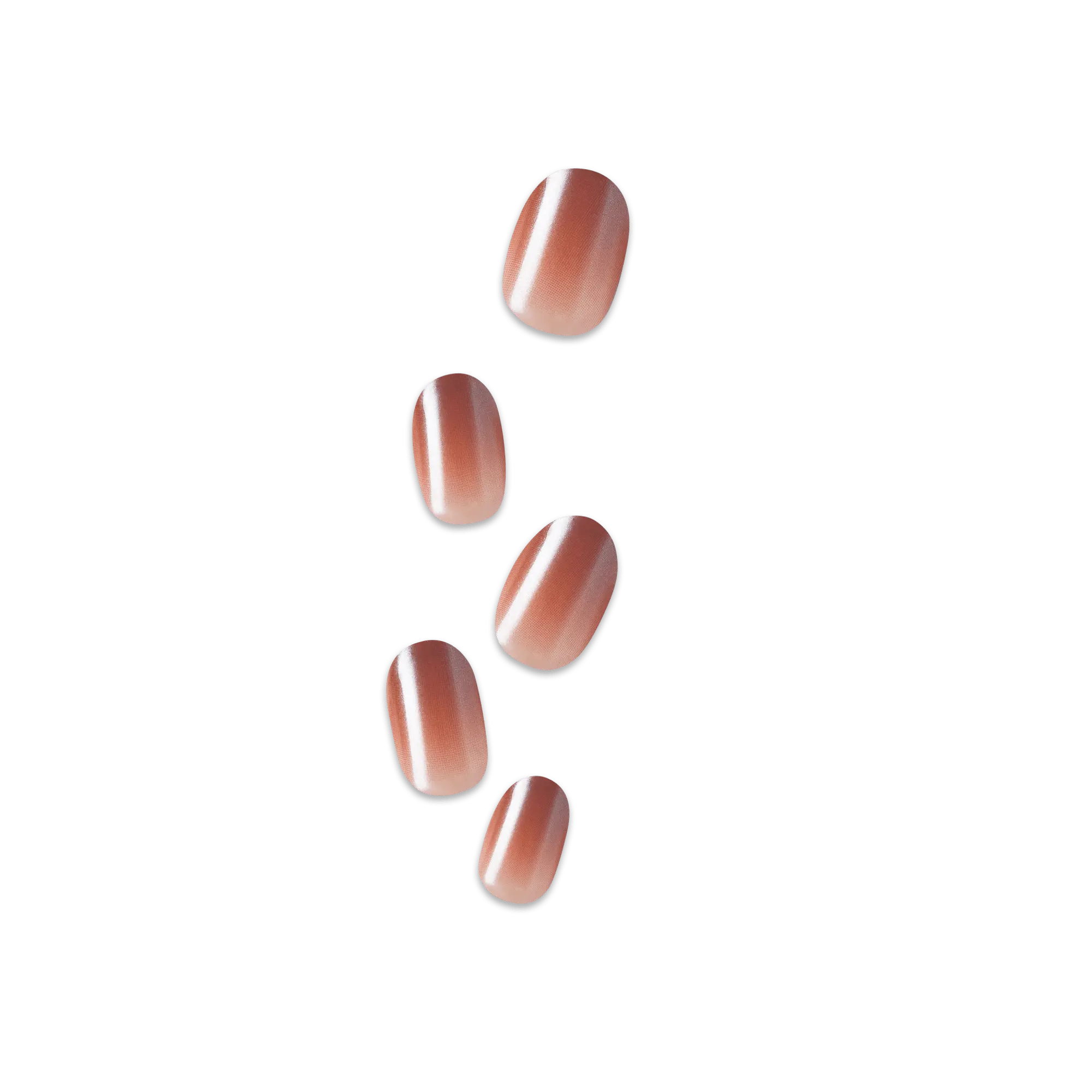 colorFX by Impress No Glue Fake Press On Nails - Blissful Radiance | Solid, Brown, Short, Oval, Manicure