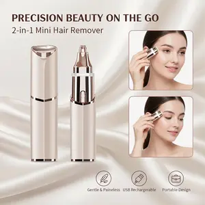 2 in 1 facial & eyebrow hair trimmer,Electric Eyebrow Trimmer, Lip Facial Body Hair Removal Tool, Facial Hair Care Tool, Electric Shaver Women, Eyebrow, Epilator Hair Remover