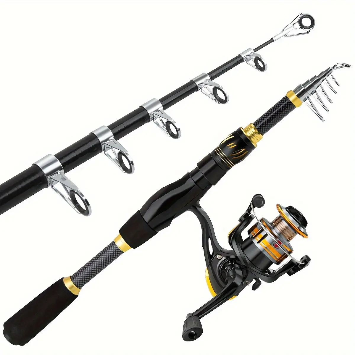aliexpress telescopic fishing rod GTOFYU 26Ft 29Ft 32Ft 35Ft 37Ft 40Ft Rod, Ultralight Travel Fishing Rod, Portable Collapsible Bass Crappie Rod, 1 Piece Carbon Fiber Inshore Stream Trout Pole, Free Tip (8M/26Ft) DescriptionThis item is well made of premium material for durable and practical use carbon fiber 3.6M 4.5M 5.4M