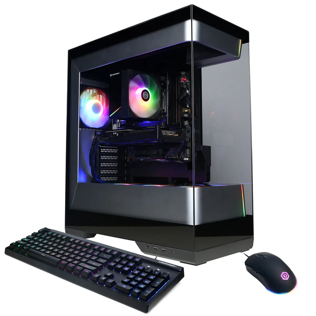 CyberPowerPC Gamer Master Gaming Desktop Computer, AMD Ryzen 5 5500 3.6GHz, 16GB RAM, 1TB SSD, AMD Radeon RX 6500 XT 4GB, Windows 11 Home, Black