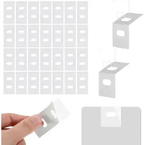 60 Pcs Clear Vertical Blind Repair Tabs Vertical Blinds Repair Kit Verticals Blinds Replacement Slats Pre-Cut Blind Fixers Ready to Use Peel Back Adhesive