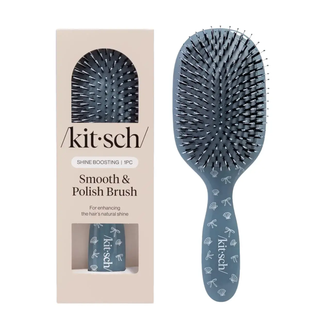 Coastal Blue Print Smooth & Polish Brush