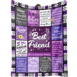 A blanket as a gift for besties, a birthday gift for female best friends — a friendship gift for my best friends, besties, BBFs, and soul sisters. Blanket gift, suitable for travel | Machine-washable, a four-season universal gift, a small gift for