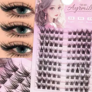 100 Cluster Eyelash Bundles Fluffy Fox Eye Lashes 8-16mm Mixed Length, Self-Adhesive DIY False Eyelashes, Reusable Soft Lightweight Cosmetic, Eyelash Extensions