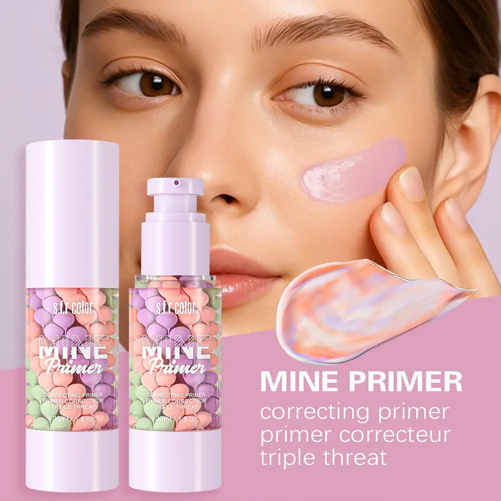 Two-In-One Primer, Makeup Primer Cream, Color Correcting Primer, Color Correction, Oil Control, Brightening, Radiant, Flawless Makeup Base, Essential Beauty Product, Perfect for All Skin Types