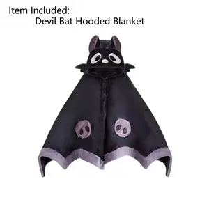 Cute Bat Blanket Hoodie, Wearable Bat Blanket Adult for Halloween Cosplay, Soft Hooded Bat Cape for Women, Cozy Hooded Blanket