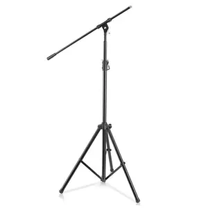 Heavy Duty Mic Stand - Adjustable Height, Telescoping Boom, Steel Alloy