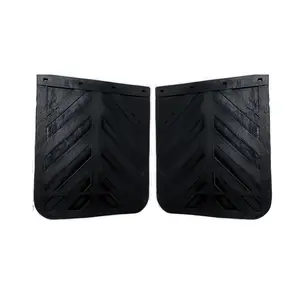 TORQUE Black Semi Truck and Trailer Mud Flaps - Chevron 24" x 30" Heavy Duty Rubber Set of 2 (2 x TRMF142430)