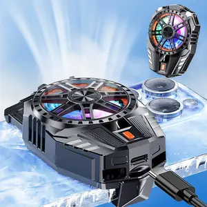 Phone Cooler with Universal Stand, Adjustable Width 85mm, Magnetic Type-C Interface, Fan Cooling, External Cooling for Gamers and Esports Players, Cooling Products