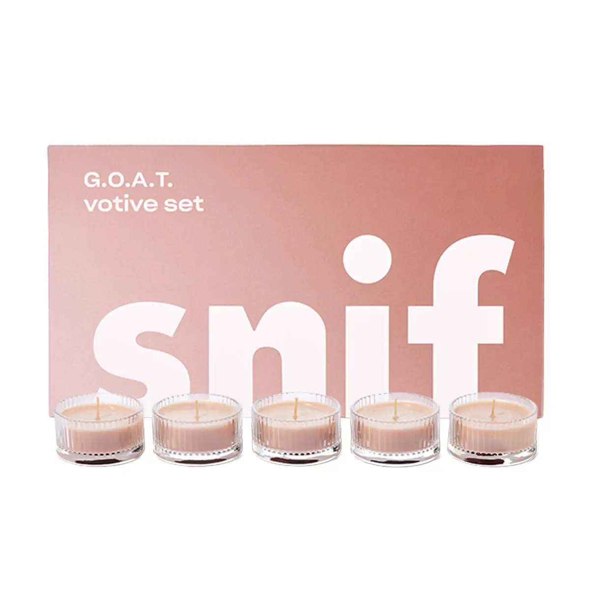 G.O.A.T VOTIVE SET - 5 UNIQUE SCENTED MINI CANDLES - TTS G.O.A.T VOTIVE SET - 5 UNIQUE SCENTED MINI CANDLES - TTS