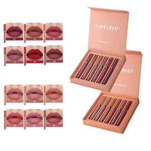 6-Color Matte Liquid Lipstick Set, Lightweight & Long-Lasting Wear, Waterproof Non-Stick Lip Gloss, Moisturizing Cosmetic Makeup Kit for Women