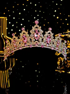 Women's Elegant Rhinestone Crown, Exquisite Trendy Bridal Crown, Chic Gorgeous Hair Accessories for Wedding Party Decor, Tiaras, Bridal Accessory, Elegant Crown Design