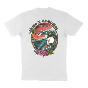 Eye - catching Vintage Surf Wear: Colorful Big Z Memorial Surf Graphic Shirt