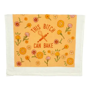 This Bitch Can Bake Funny Kitchen Baking Cook Tea Towel Funny Dish Towels Soft Adsorbent Tea Towel