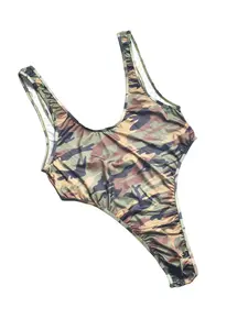 Men's Camo Print Tank Romper, Camouflage Breathable Comfy Sleeveless Bodycon Romper for Daily Wear, Men's Sleepwear & Loungewear for All Seasons