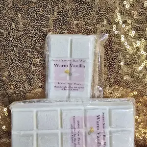 Sweet Savory Bar Wax Warm Vanilla 100% Soy Wax Handcrafted by the Grace of Jesus Christ