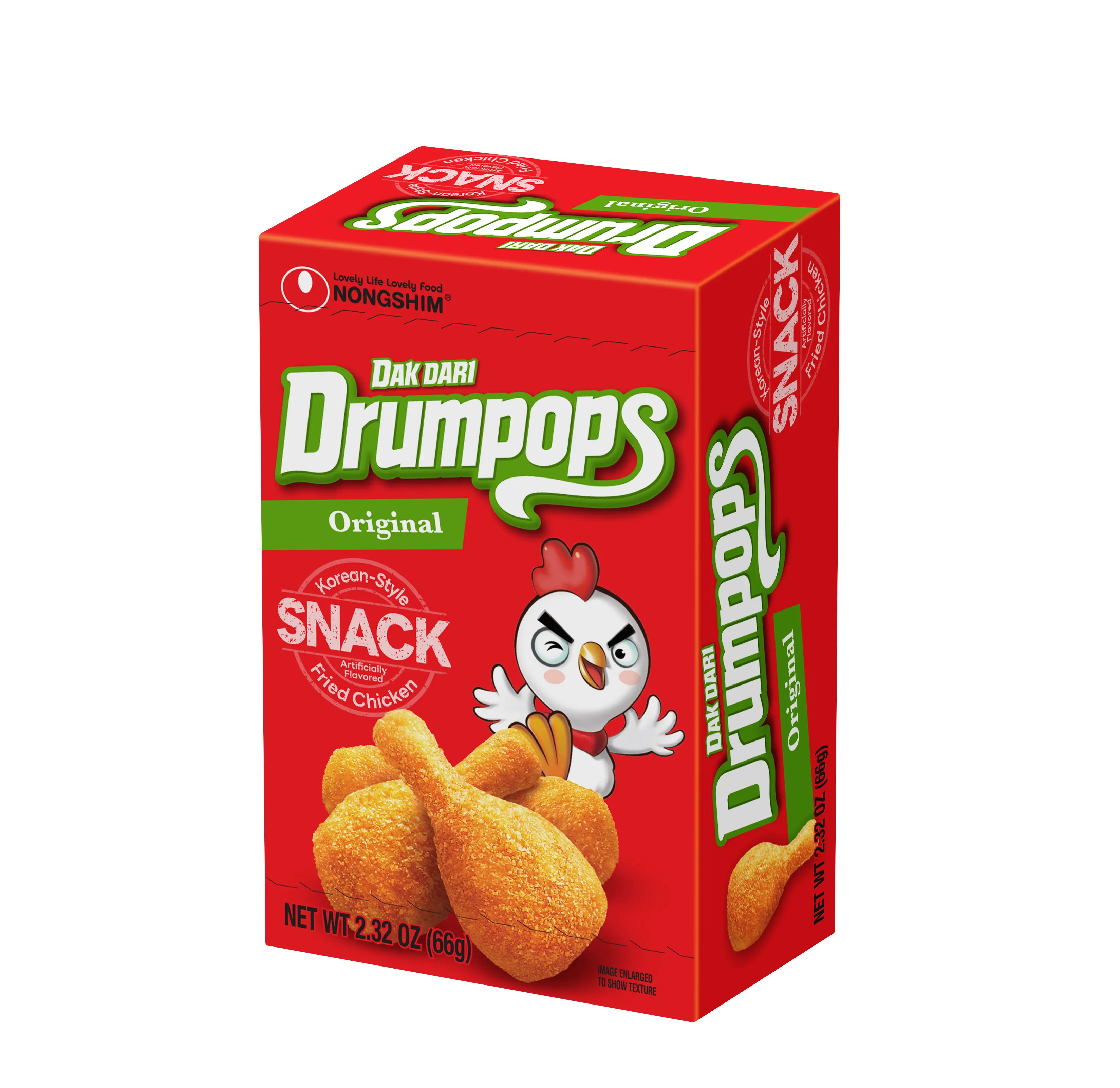 Nongshim Drumpops Dakdari Original Korean Style Fried Chicken Flavor Snack