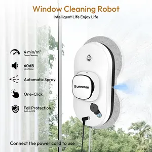 Intelligent Window Cleaning Robot with Precise Edge Detection, Planned Cleaning, Water Spraying, and App Control Functions.