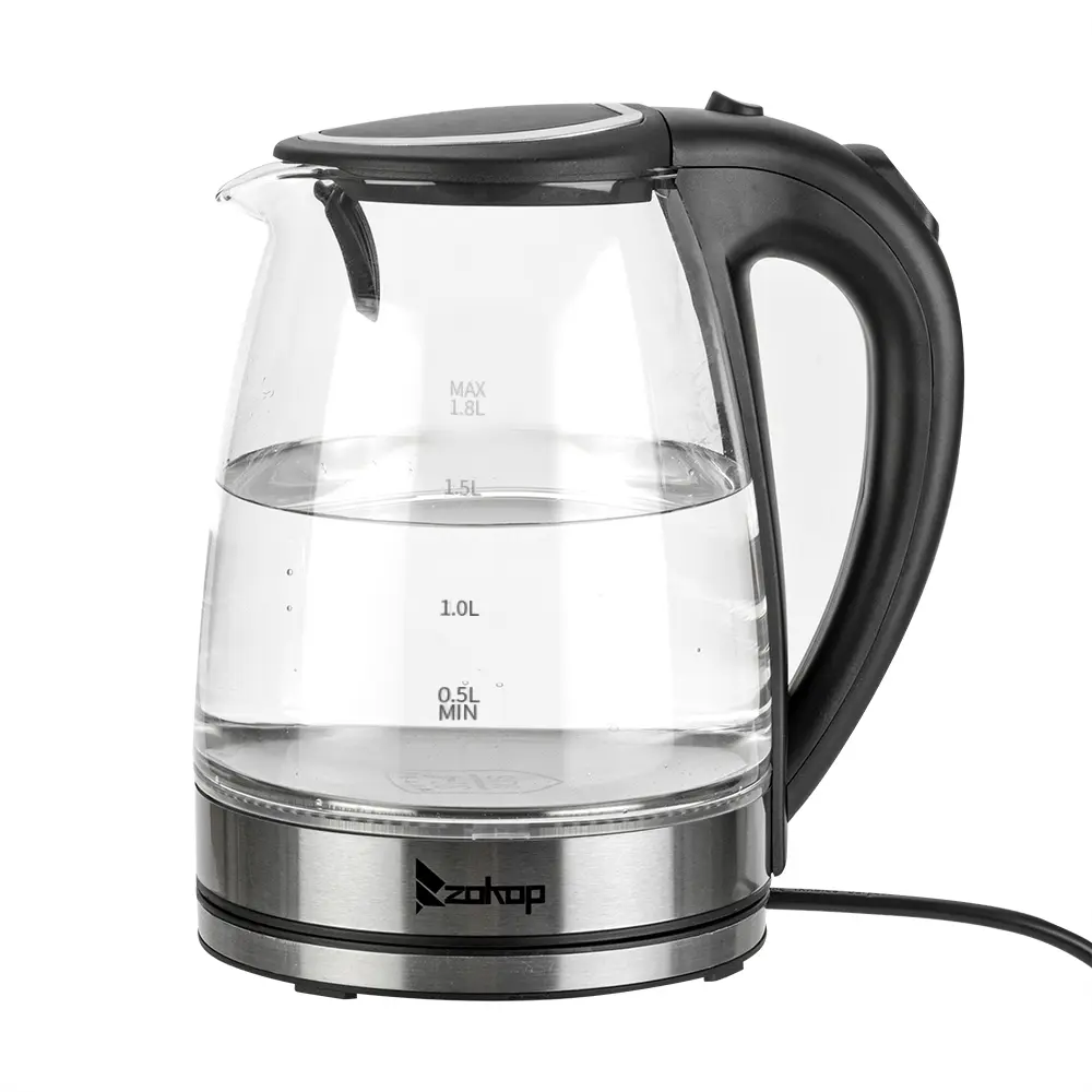 Stainless Thermostatic Electric Glass Kettle, HD-1857-A Model, 110V, 1200W, 1.8L Capacity, US Plug, Kitchen Fixture for Home Use, Stainless Kettle, Thermostatic Kettle Steel
