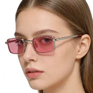 Small Square Sunglasses for Women and Men, Trendy Retro UV400 Fashion Shades, Lightweight Street Style Eyewear, Designer Inspired Sun Glasses for Driving, Travel, Beach, Street Photography and Everyday Outdoor Wear