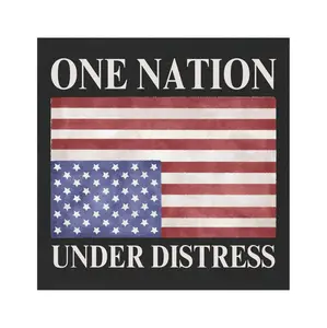 One Nation Under Distress Car Magnet/Bumper Sticker, Upside Down American Flag, Progressive Liberal Leftist, Protect Democracy