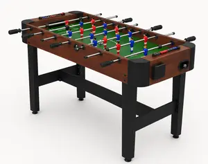 Competition-Style Foosball Table (48in/54.5in) for Adults - Home Arcade Soccer Game Set with 4 Balls, 2 Cup Holders, Anti-Slip Handles, Player Figures, Solid Structure, Steel Rods for Game Room, Basement