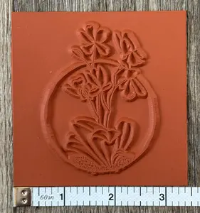 Orchid 3.5" x 3.5" Rubber Texture Mat