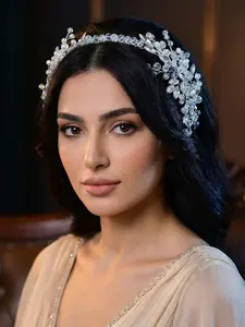 Elegant Handmade Rhinestone Imitation Crystal Headband, Chic Hair Accessory for Weddings Parties Ceremonies, Perfect for All Seasons
