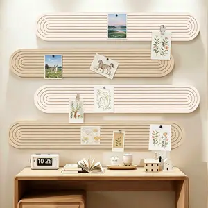 Curved Decorative Board 7.87x31.5 Inches, Multi-Color Photo Card Display, Office and Home Decoration, Free Combination Design