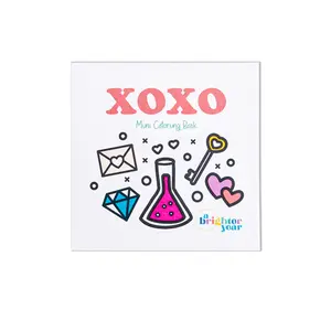 XOXO Valentine Mini Coloring Book, A Brighter Year, RomanceTok, Valentine Gift, Gift for Girlfriend, Adult Coloring Book, sweethearts coloringbook