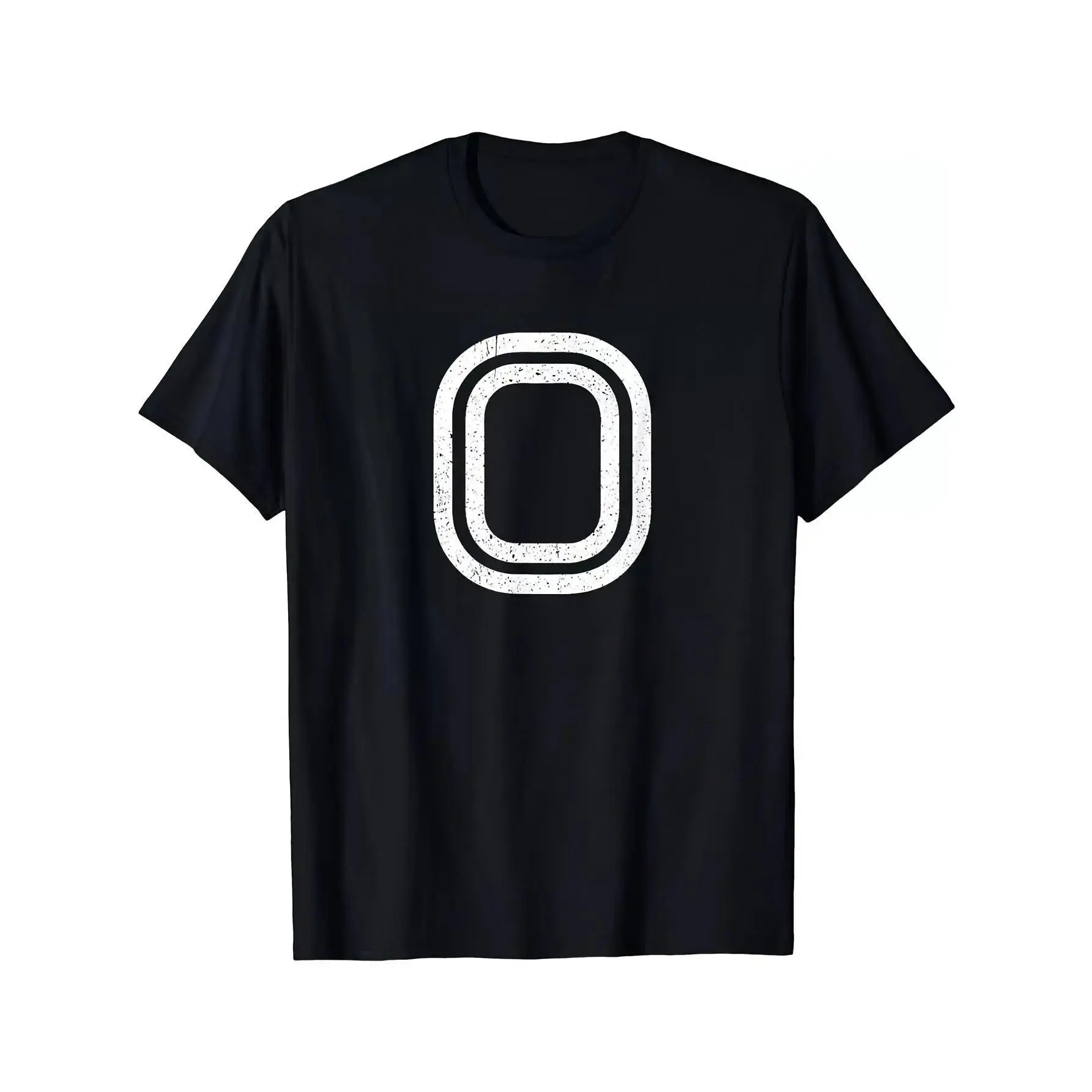 Men's Overtime Elite Basketball T-Shirt - 100% Pure Cotton Relaxed Fit Unisex Streetwear Top, Bold 'O' Logo Print, Soft Breathable Short-Sleeve Crew Neck, Black & White (S-XXXL), Ideal for Casual Use & Gifting