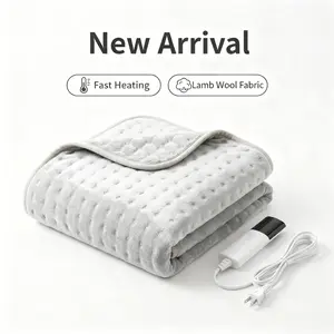 Smart Timed Overheat Protection Electric Blanket for Indoor Home Use, Electric Blanket Heating, Best Holiday Gift for Friends and Family, Portable Electric Heating Throw Blanket, Heat Levels, Electric Heating Pad, Soft Flannel Heated Electric Blanket