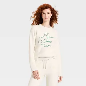 Women's Long Sleeve Cozy Alpine Knit Bouclé Crewneck Pullover Sweater - Universal Thread