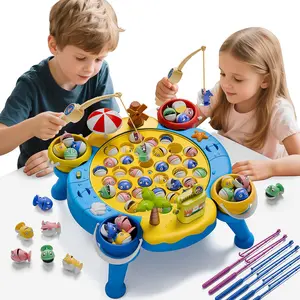 Magnetic Fishing Table Game for Kids - Made by Toyo, Sound-Equipped Parent-Child Toy, Travel & Party Game, Christmas Birthday Gift for 3-8 Year Olds